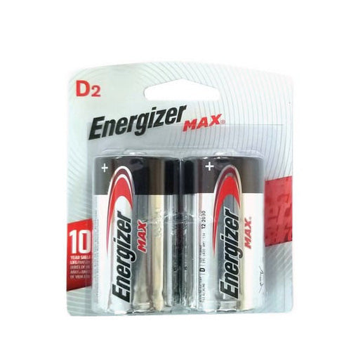 D 1.5-volt alkaline batteries, 2/pack, Box of 72