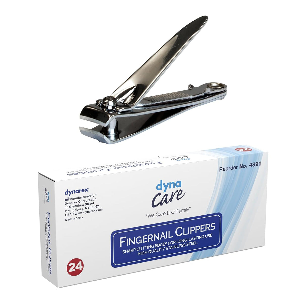 Nail Clippers, Stainless Steel, Thumb Squeeze Lever