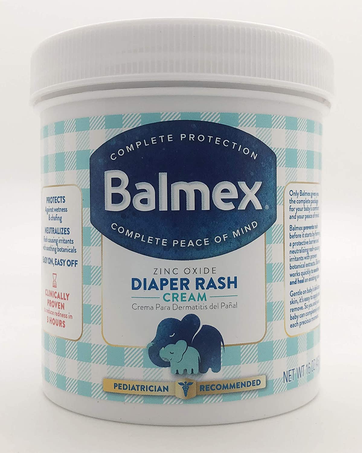 Diaper Rash Cream With Zinc Oxide 16 oz
