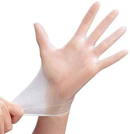 Vinyl Powder Free Exam Gloves, Large (Case of 3)