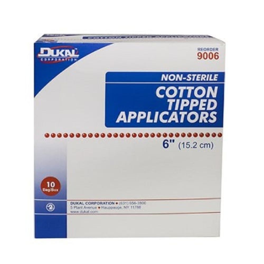 Cotton Tip Applicators, 6&quot;, Non-sterile