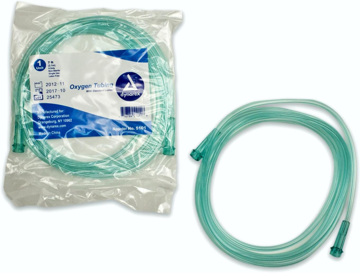 Dynarex Standard Oxygen Connecting Tubes, 7 Foot Length, Standard ...