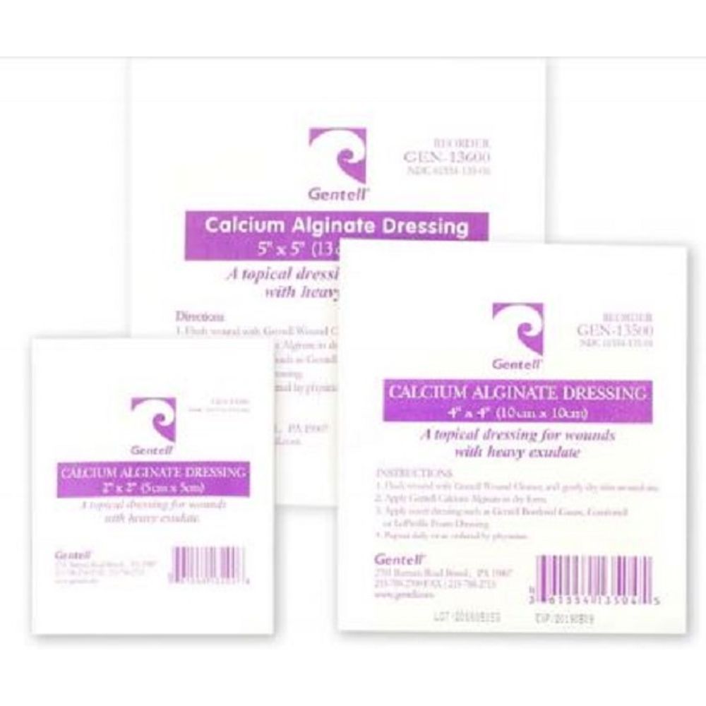 Calcium Alginate, 4&quot; x 4&quot; Gauze, sterile, 6/box, Box of 6