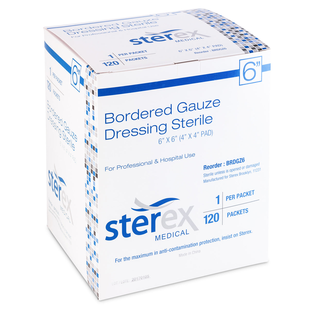 Bordered Gauze Dressing Sterile, Box of 120