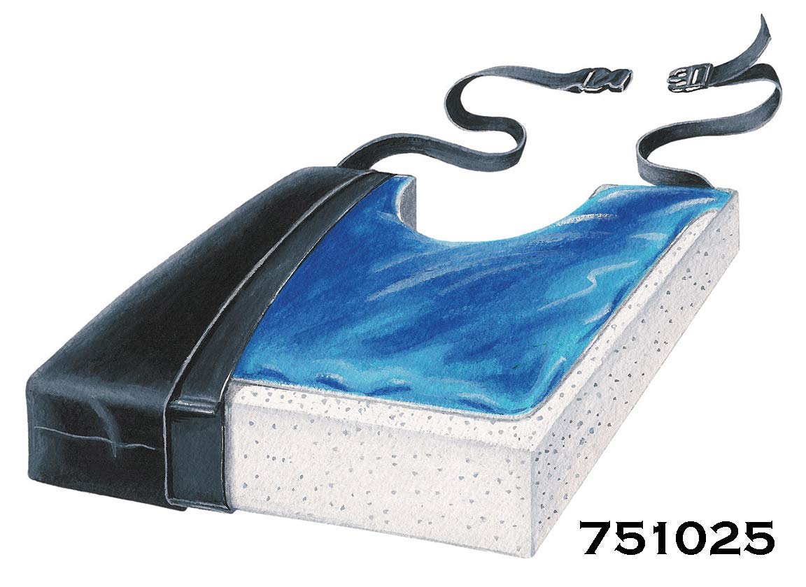 Gel-Foam,w/Coccyx Cutout,3.5&quot; # 754528 - 18&quot;x16&quot;x3.5&quot;, each