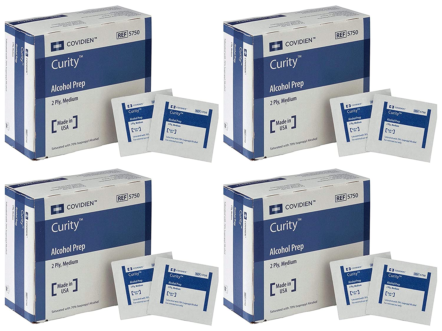 Curity Alcohol Prep Pads 2 Ply - (Four Pack)